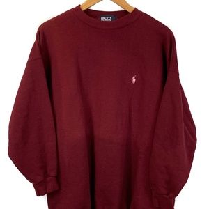 Polo Ralph Lauren Maroon Pony Crewneck Large